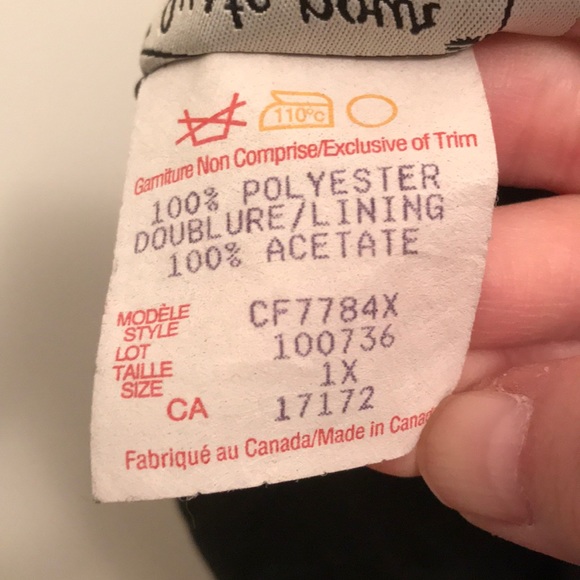 Vintage Juste pour moi black dress size 1X - Picture 5 of 5